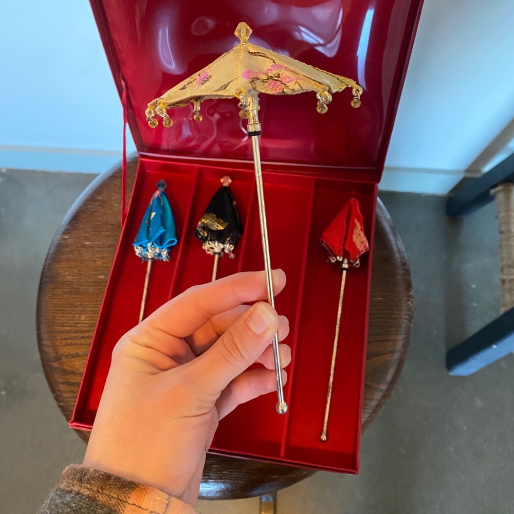 Neiman Marcus vintage cocktail umbrellas